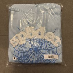 Sp5der Web Hoodie Sky Blue