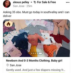 Newborn And 0-3 Month Clothes Baby girl. And 2 Packs Of Newborn Diapers 