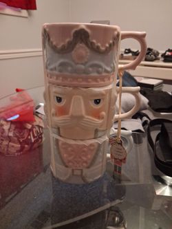 New Handpainted Nutcracker Mug Set