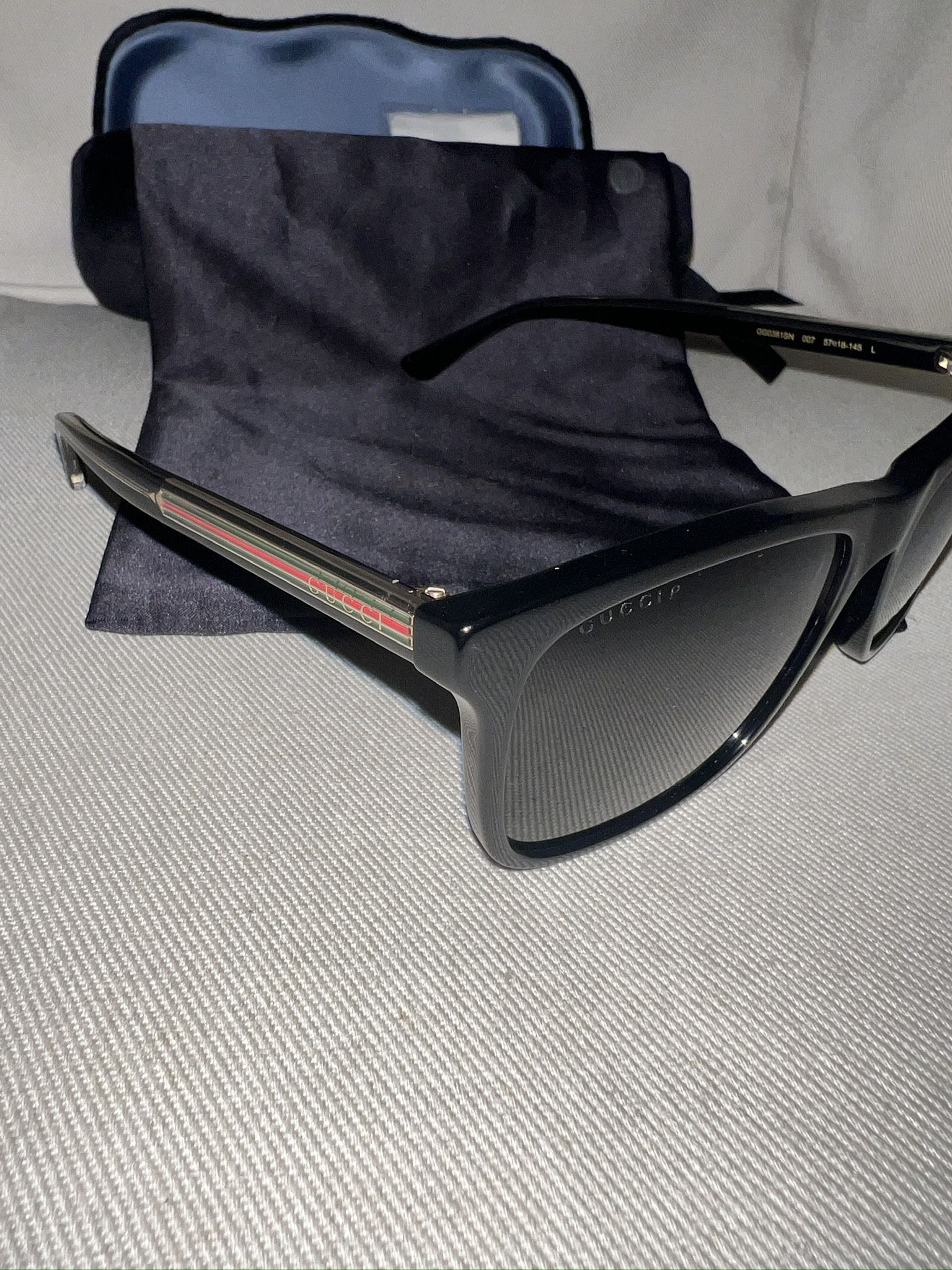 GUCCI SUNGLASS BLACK MEN'S FRAME GG0381SN- 007