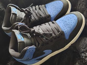 Black And Blue Jordans Mid Tops
