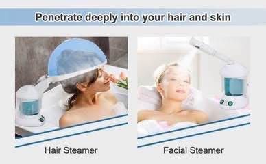 New 2 in 1 Portable Face Steamer and Hair Steamer, Ozone Steamer Humidifier, Vaporizador