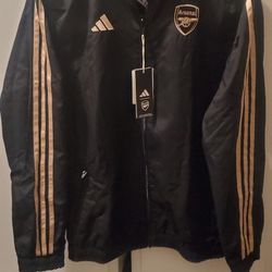 New Adidas Arsenal Jacket Size S For Adult Reversible 
