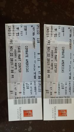 Combate americas 2 ticket