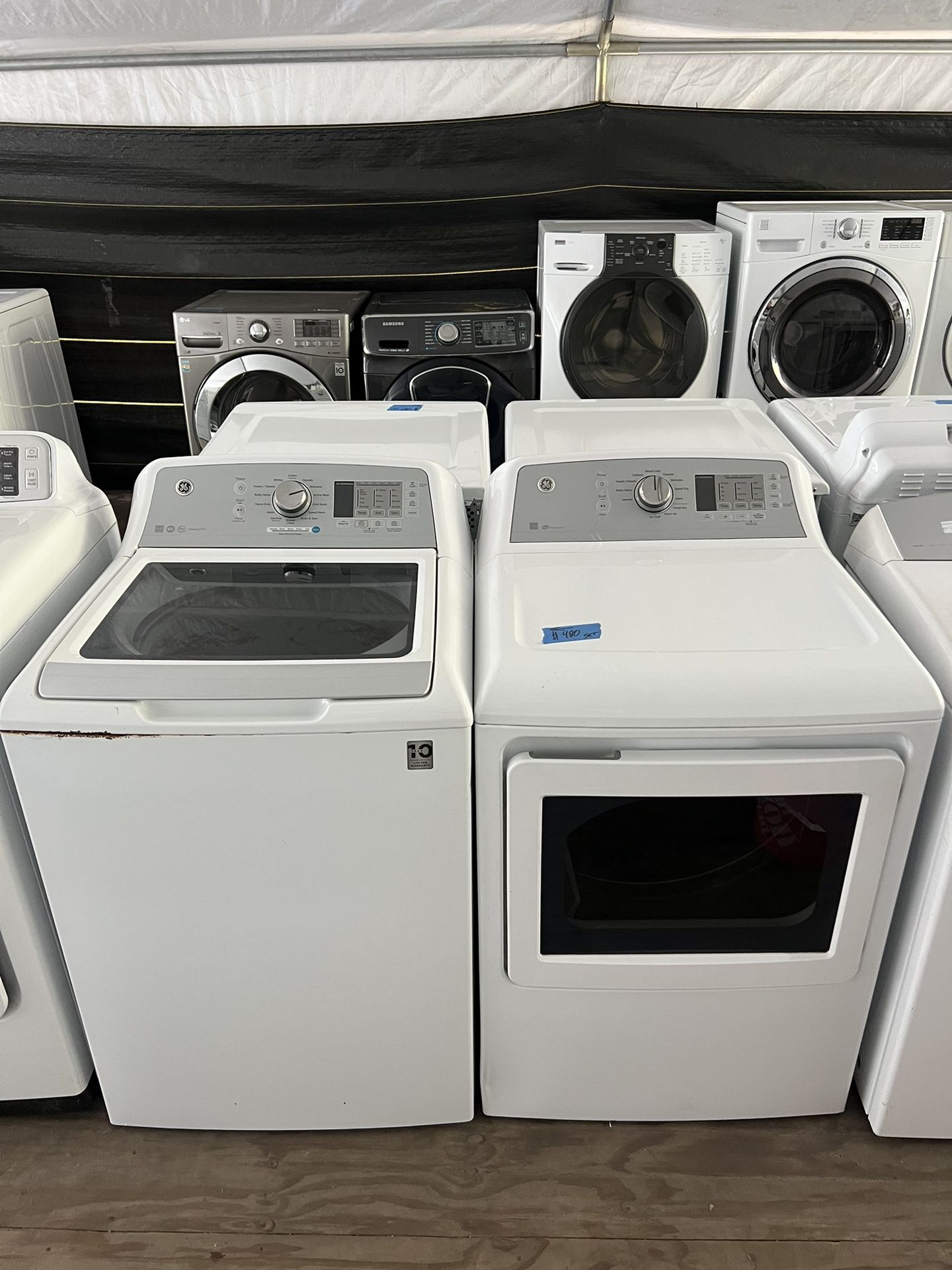 Ge Washer&dryer Set Large Capacity Set   60 day warranty/ Located at:📍5415 Carmack Rd Tampa Fl 33610📍