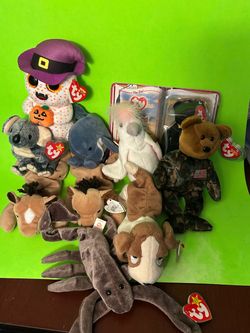 Lot of 10 vintage beanie babies