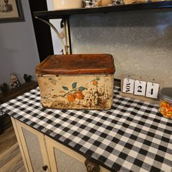 Vintage Hinged Breadbox