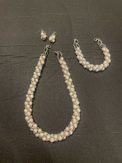 Silver Fresh Water Pearls Set