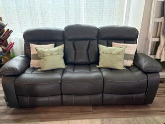 3 piece recliner sofa set- dark gray