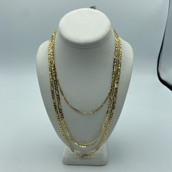 Assorted Yellow Gold Figaro Chains