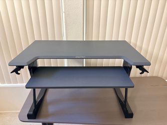 (Used) Ergotron WorkFit-TL Sit-Stand Desktop Workstation (Black)
