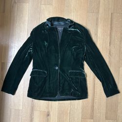 Lafayette 148 New York Lyndon Velvet Blazer – Forest Green – Size 6