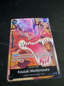 One Piece TCG Kouzuki Momonosuke Alternate Art Parallel Card (OP16-085)