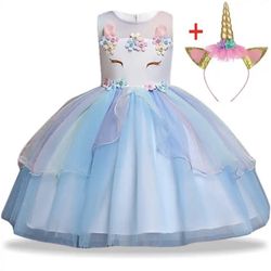 Unicorn Dresses + Headband 4t 5t New In Hialeah