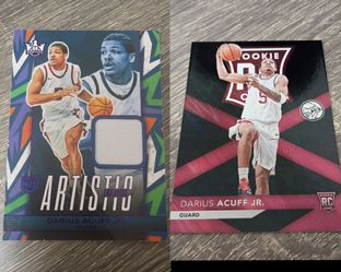 2025-26 Darius Acuff Jr Panini Court Kings Artistic Endeavours Patch Rookie /49
+ 2025-26 Darius Acuff Jr Panini The National VIP Black Refractor Rook
