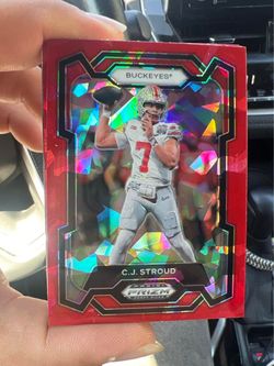 Panini Prizm Draft Picks Rookie Lot - C.J. Stroud Red Ice + J.J. McCarthy + Malik Nabers - 🔥 3 RC