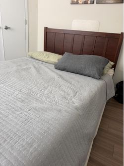 FREE: Queen-Size Solid Wood Bed & Mattress