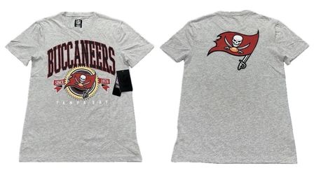 Tampa Bay Buccaneers Gray T Shirt Mens Small - XL New 2 Sided Tee