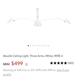 3 Arm Ceiling Light 