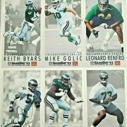 1993  McDonald's GameDay Cards Philadelphia Eagles Card Uncut Sheet  C #3 Of 3