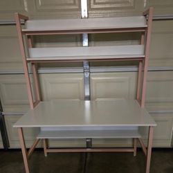 Brand New Pink Computer Desk With Hutch