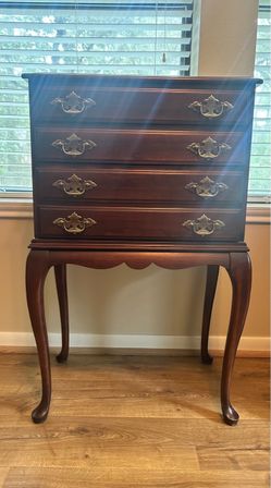 Vintage Queen Anne Style Silverware Storage Chest