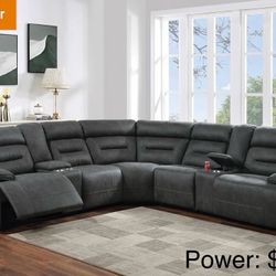 Power Recliner Sectional Sofa