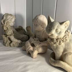 Vintage garden statue style Figurine Lot Austin Sculpture & Three Hands