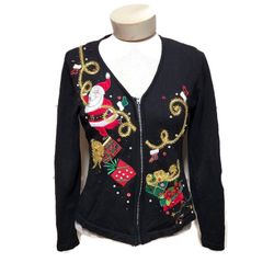Vintage Jack B Quick Cardigan Size PP Christmas Holiday Festive 