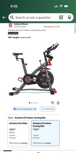 Schwinn IC4 spinning bike with cruiser seat