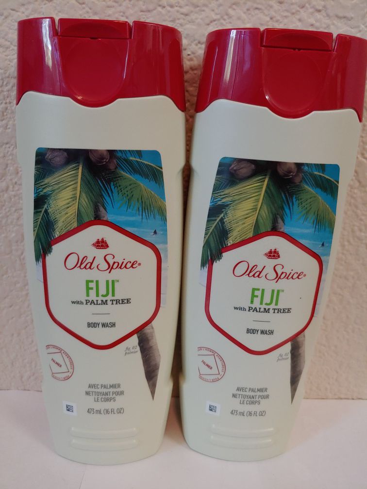 2 Mens Old Spice Fiji Bodywashes