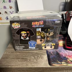 Naruto Funko Pop And Large Shirt Bundle