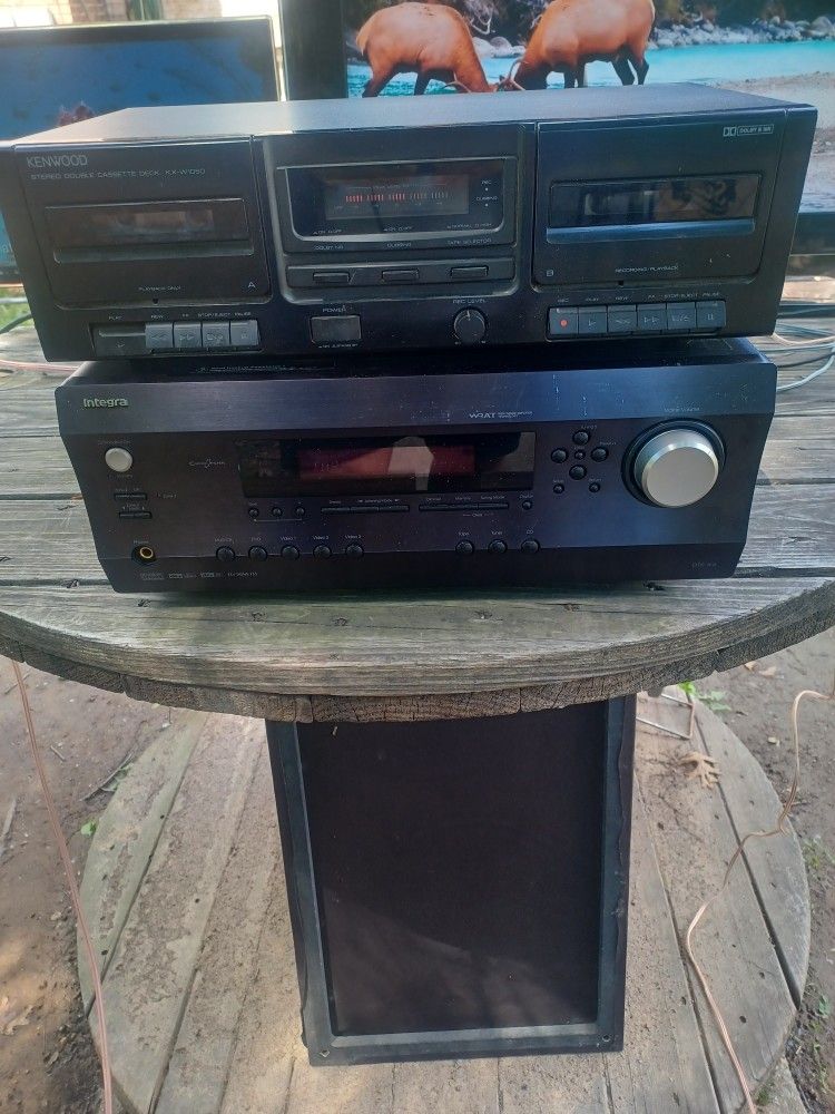 INTEGRA DTR-4.6 HOME THEATER RECEIVER AND KENWOOD DOUBLE CASSETTE PLAYER $350 FINAL PRICE SAME DAY SHIPPING 