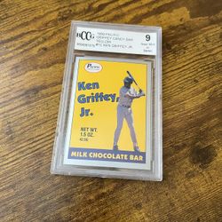 1989 Pacific Ken Griffey Jr Candy Bar Yellow #1C BCCG 9 Graded Rookie Promo