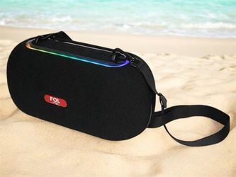 Portable TWS Bluetooth Speaker with RGB Lights shoulder strap
