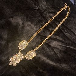 Necklace Brass Crystals