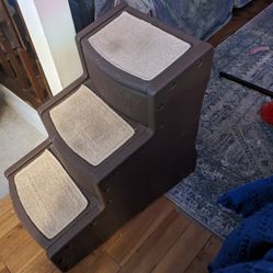 Cat and small dog stairs