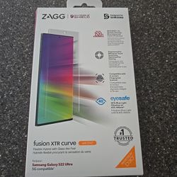 ZAGG InvisibleShield Fusion XTR Curve Screen Protector for Galaxy S22 Ultra