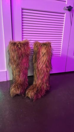 Brown/Fur Tall Boots