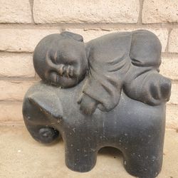 Pagan Budha Baby On Elefant Statue