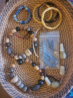 Natural Large Beads and Bangles.