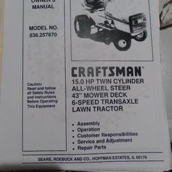 CRAFTSMAN GARDEN TRACTORMOWER DECK