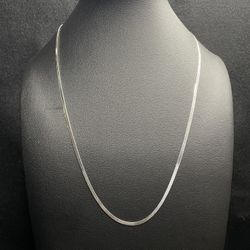 925 Silver Herringbone Necklace 22”