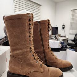 Nine West Gunner Suede Lace-up Ankle Boot