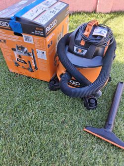 14 Gal. 6.0 Peak HP NXT Shop Vacuum Wet Dry Vac with Fine Dust Filter, Locking Hose, Wands and Attachments HD1400
