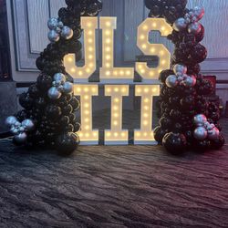 Marquee Letters With Balloons