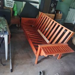 Futon Couch All Wood Very Nice