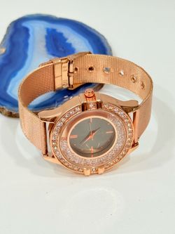 Rose gold tone womens watch