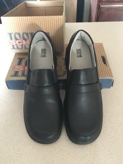 New Girls/Ladies Black Leather Shoes by “School Issue”    