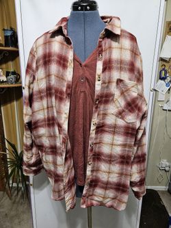 2 Piece Shirt & Flannel  Size 2X 
